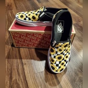 Vans Asher Sunflower Checker Size 7.5
